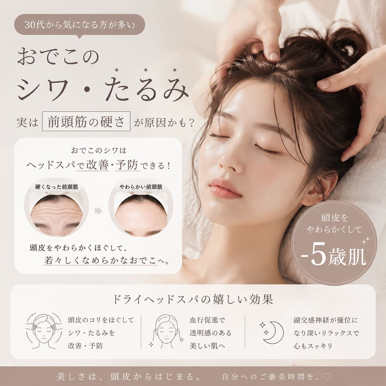 『最近、おでこのシワが気になる…』