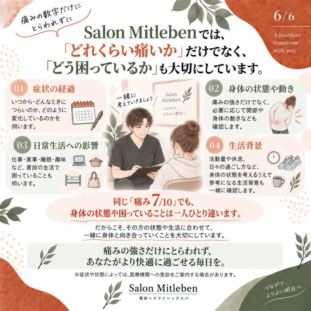 🌿 痛みが強いほど、身体も悪い？